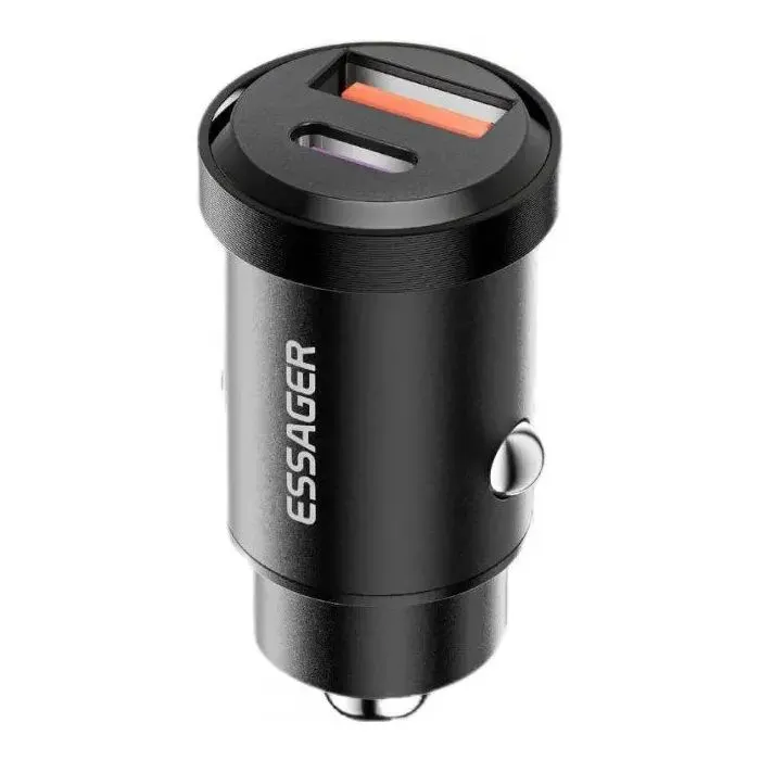Зарядний пристрій Essager 1xUSB-C 30W + 1xUSB black (ECCAC-TL01) зображення 2