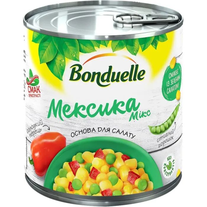 Овощная консервация Bonduelle Овощная смесь Мексика Микс 300 г (3083681152333)