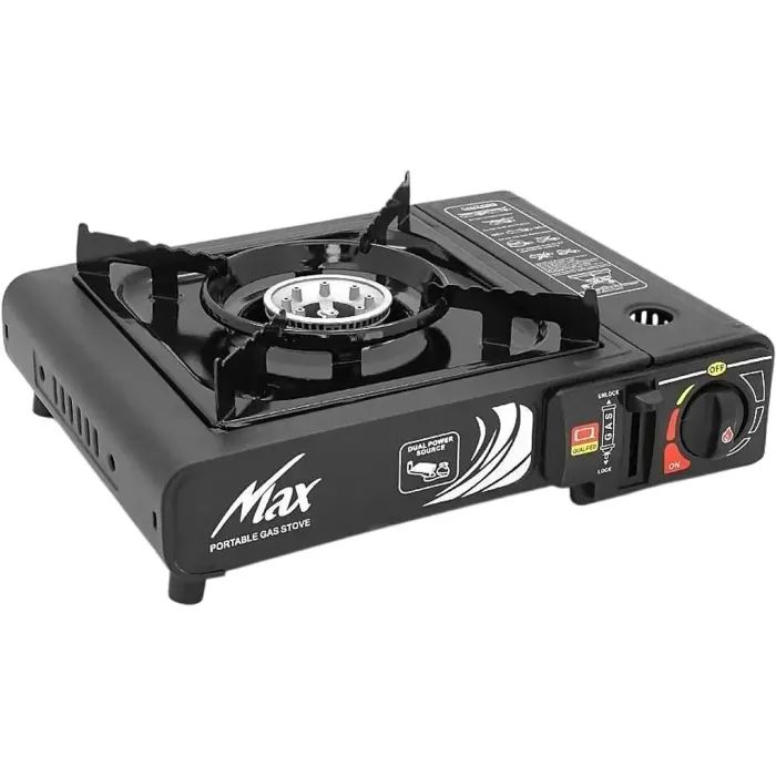 Портативна газова плитка Voltronic MAX-664 під газові балони бутан та пропан-бутан (MAX-66)