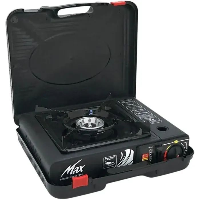 Портативна газова плитка Voltronic MAX-664 під газові балони бутан та пропан-бутан (MAX-66) зображення 3