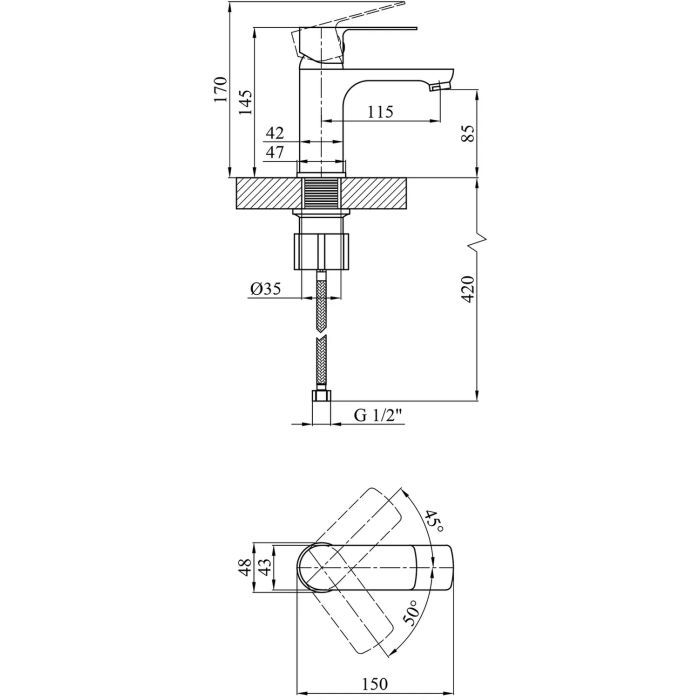 Смеситель Kroner Fulda-W010 (CV018077) изображение 7