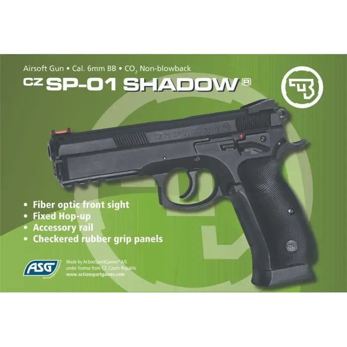 Страйкбольный пистолет ASG CZ SP-01 Shadow CO2 (17653) изображение 7