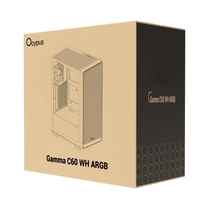Корпус для ПК OCYPUS GAMMA C60 WH ARGB (GAMMA-C60-WHG400XX-GL) зображення 2