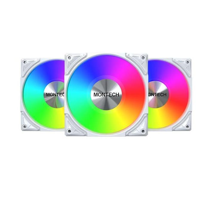 Кулер для корпуса MONTECH METAL PRO 12 ARGB 3 (METALPRO12 ARGB 3PACK (W)) изображение 3