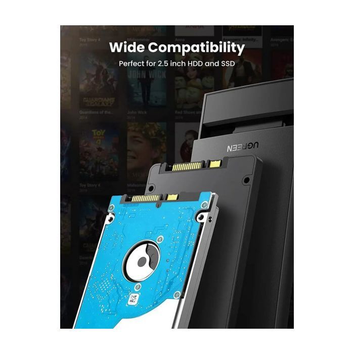 Кишеня зовнішня UGREEN USB 3.0 to 2.5" HDD/SSD CM237 black (60353) зображення 6