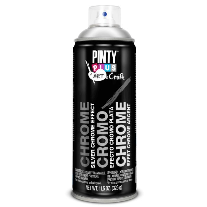 Краска-аэрозоль Pintyplus хром-ефект ART & CRAFT, Срібло, 200 мл (8429576121803)