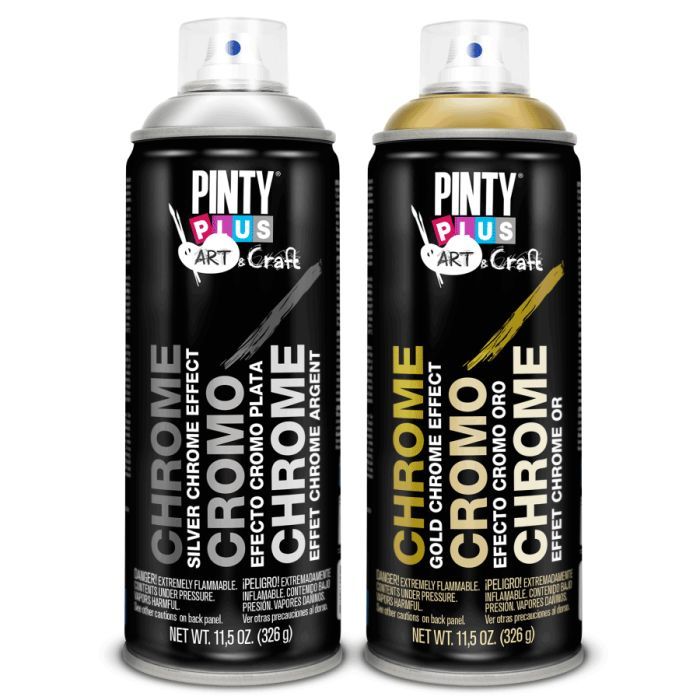 Краска-аэрозоль Pintyplus хром-ефект ART & CRAFT, Срібло, 200 мл (8429576121803) изображение 2