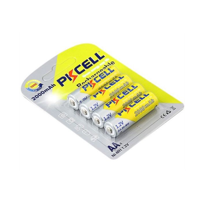 Аккумулятор PkCell AA R6 2000mAh 1.2V NiMH Rechargeable Battery, 4шт/бл (PC/AA2000-4BR)