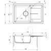 Мийка кухонна Deante Leda, мийка ZRD_2113 + зміш. BOC_B740, графіт (ZRDG2113) зображення 11