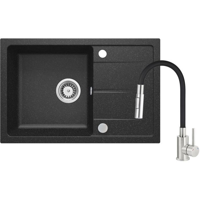 Мийка кухонна Deante Leda, мийка ZRD_2113 + зміш. BOC_B740, графіт (ZRDG2113)