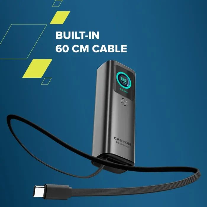 Батарея універсальна Canyon 20000mAh OnPower 265 PD/100W (CNS-CPB265DG) зображення 8