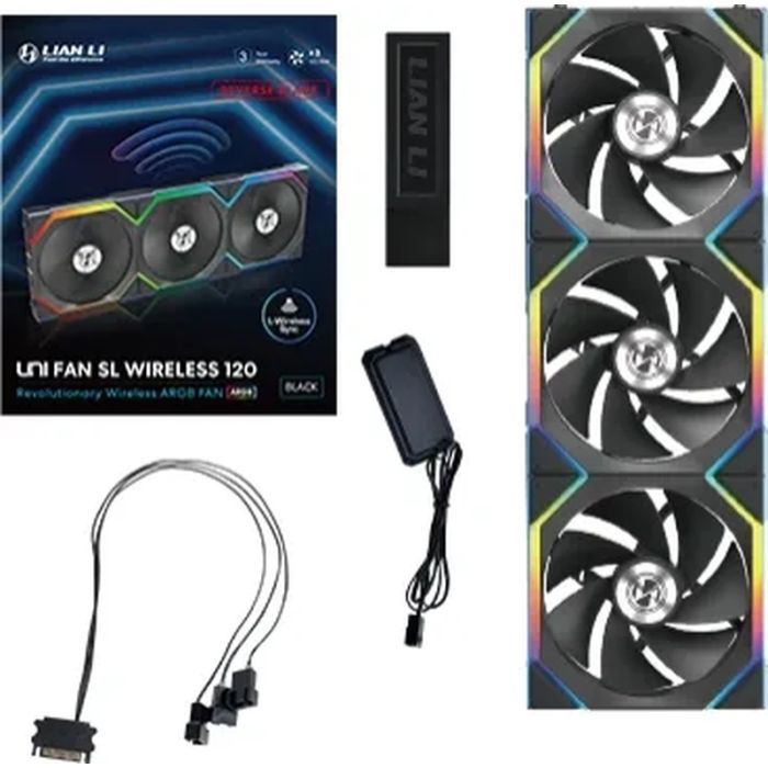 Кулер для корпуса Lian Li Uni Fan SL WIRELESS 120-3 REVERSE BLAD (G99.12RSL1W3B.00) изображение 5