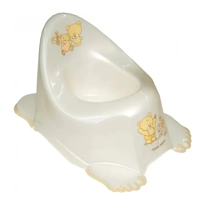Горшок Tega Baby Teddy Bear з музикою антиковзкий white pearl (PO-046-118)
