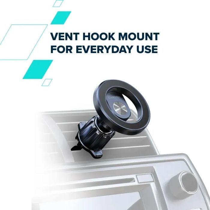 Универсальный автодержатель Canyon Magnetic car holder OnGrip 12 suction + air vent Black (CNS-CCHM12) изображение 11