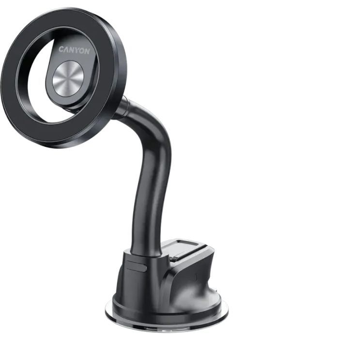 Универсальный автодержатель Canyon Magnetic car holder OnGrip 12 suction + air vent Black (CNS-CCHM12) изображение 2