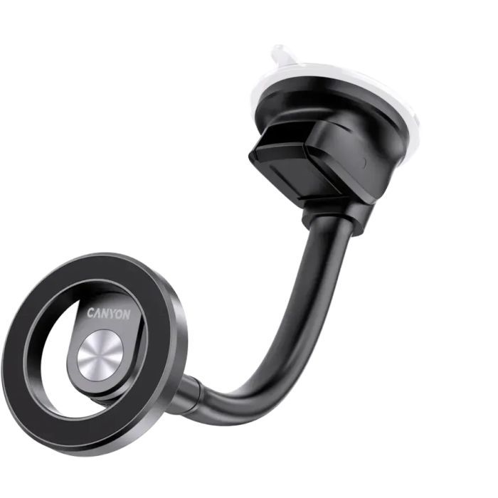 Универсальный автодержатель Canyon Magnetic car holder OnGrip 12 suction + air vent Black (CNS-CCHM12) изображение 4