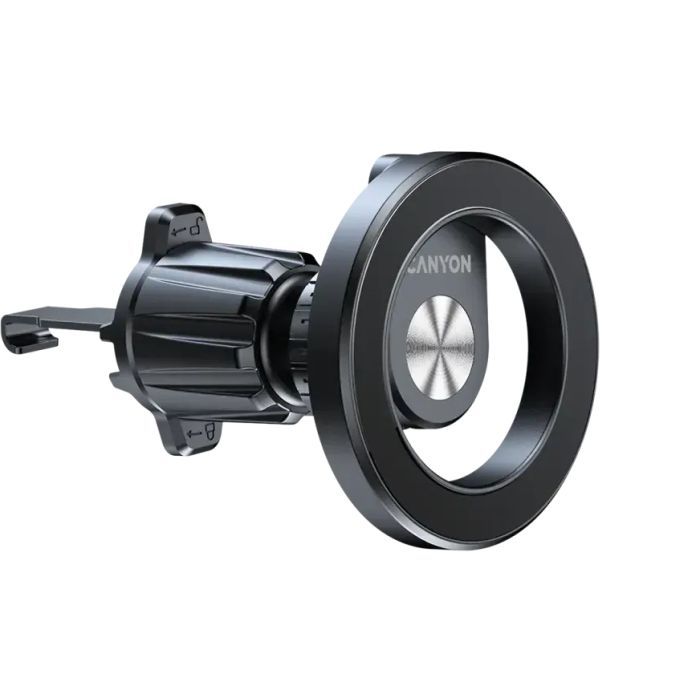Универсальный автодержатель Canyon Magnetic car holder OnGrip 12 suction + air vent Black (CNS-CCHM12) изображение 6