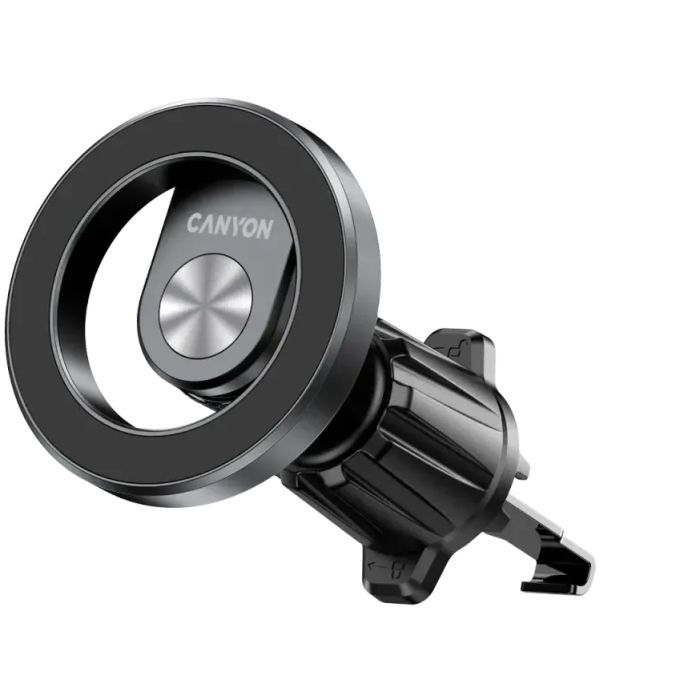 Универсальный автодержатель Canyon Magnetic car holder OnGrip 12 suction + air vent Black (CNS-CCHM12) изображение 7