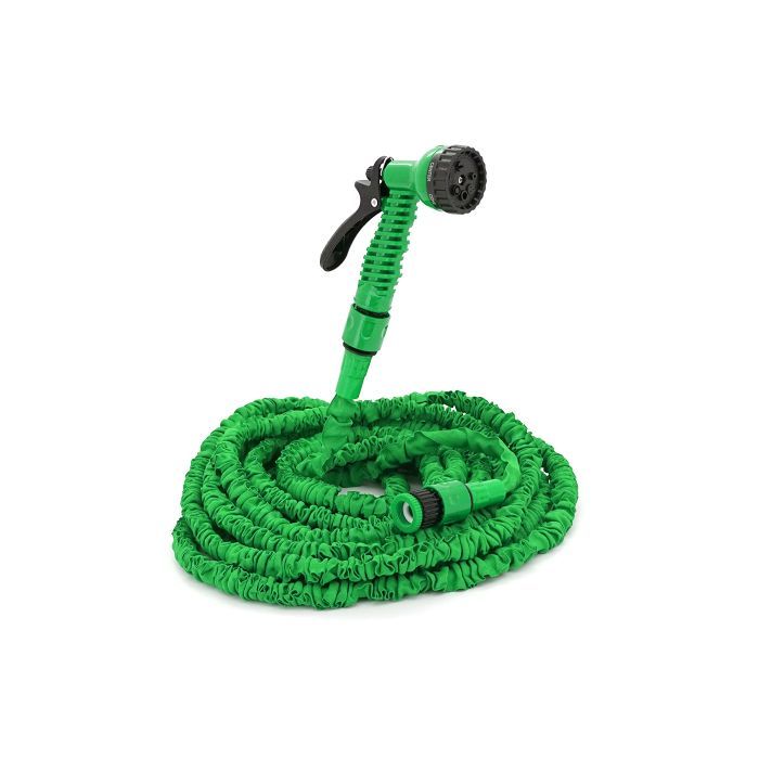Поливочный шланг Voltronic KY-300G, 8.8-30м/100ft, + распылитель, насадка на кран, Green, Box (KY-300G) изображение 2