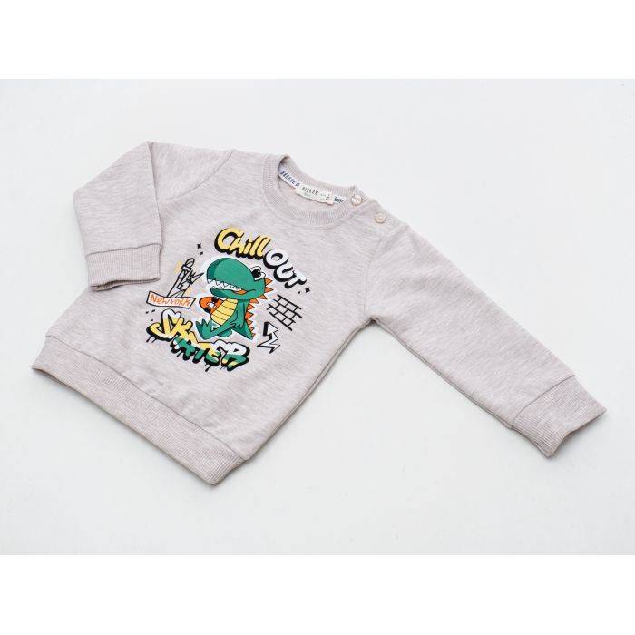 Кофта детская Breeze с динозавром (19225-86B-beige) изображение 3