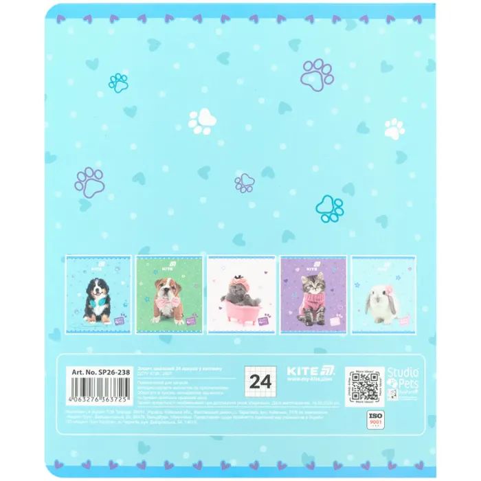 Зошит Kite Studio Pets, 24 аркуша, клітинка (SP26-238) зображення 12