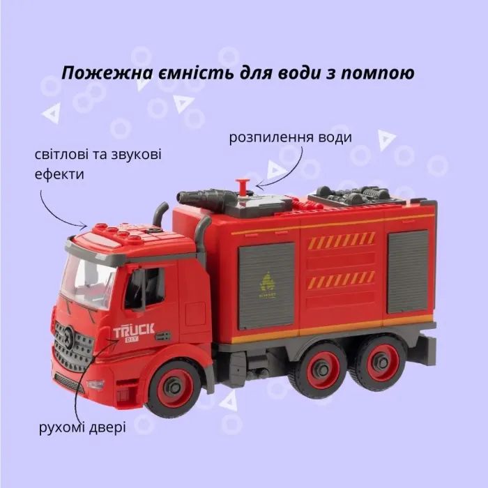 Конструктор Otamanko АВТОКОНСТРУКТОР Пожарная емкость для воды с насосом (YW9080C) изображение 2