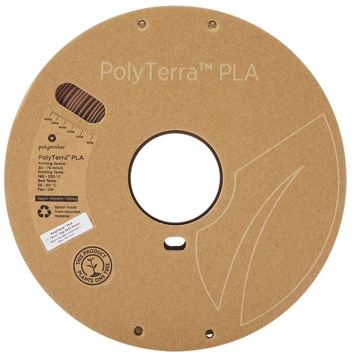 Пластик для 3D-принтера Polymaker PLA PolyTerra 1,75mm 1kg EARTH BROWN (PM70907) зображення 2