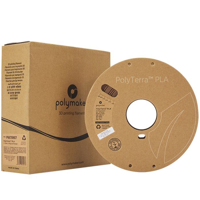 Пластик для 3D-принтера Polymaker PLA PolyTerra 1,75mm 1kg EARTH BROWN (PM70907) зображення 4