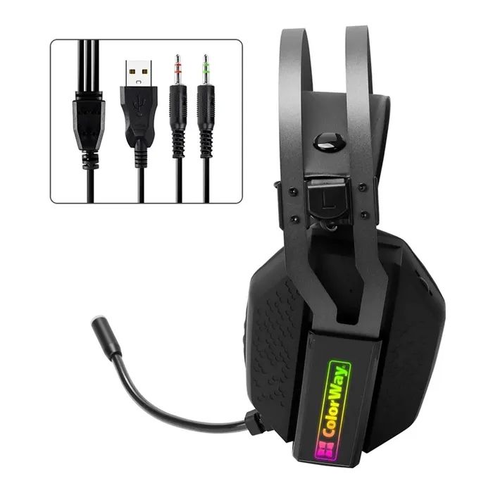 Наушники ColorWay Hyperblast RGB Black (CW-HPG05BK) изображение 2