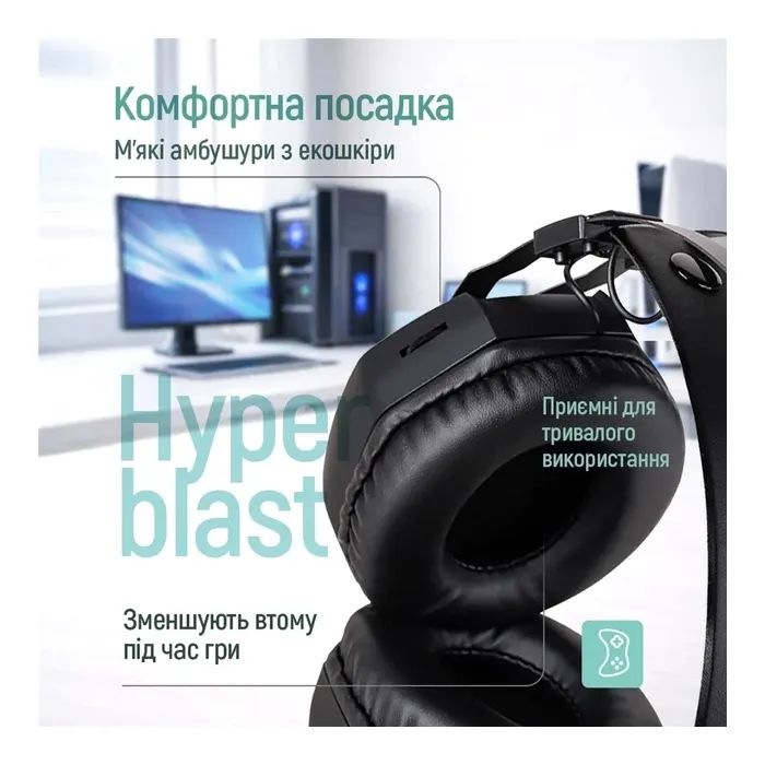 Наушники ColorWay Hyperblast RGB Black (CW-HPG05BK) изображение 9