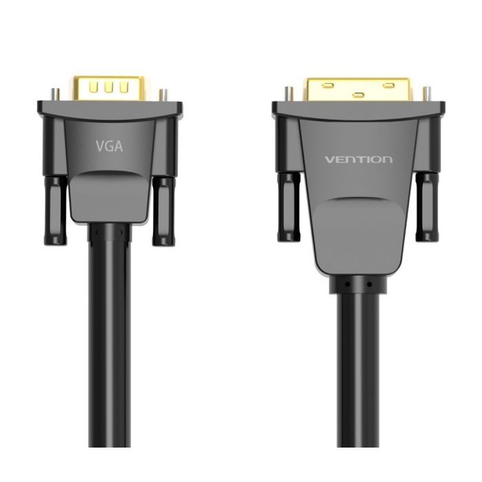 Кабель мультимедийный DVI M to VGA M 1.5m 24+1pin black Vention (EABBG) изображение 3