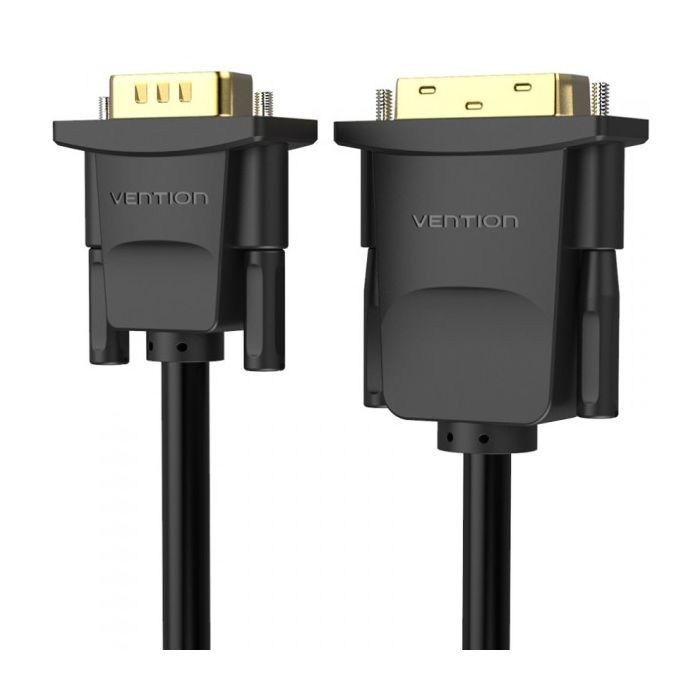 Кабель мультимедийный DVI M to VGA M 1.5m 24+1pin black Vention (EABBG) изображение 4