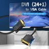 Кабель мультимедийный DVI M to VGA M 1.5m 24+1pin black Vention (EABBG) изображение 6