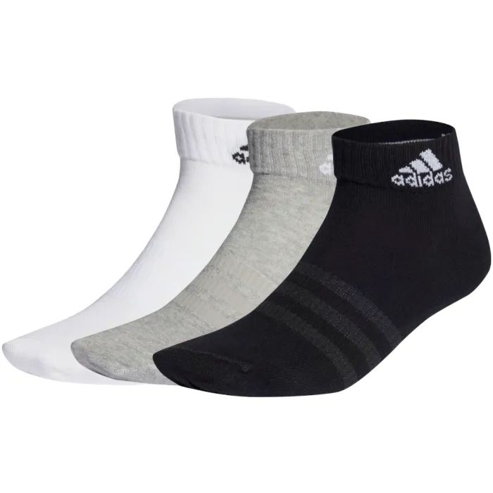 Носки Adidas T SPW ANK 3P IC1283 сірий, білий, чорний 37-39 (4066746290651)