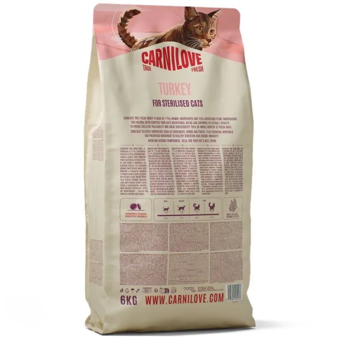 Сухий корм для кішок Carnilove True Fresh Turkey Sterilised 6 кг (8595602582136) зображення 2