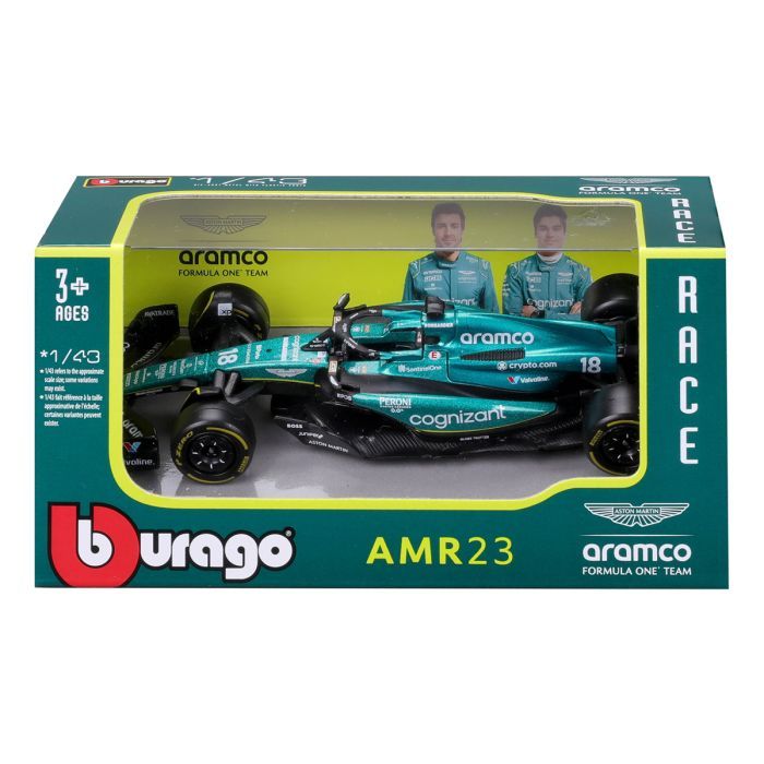 Масштабная модель автомобиля Bburago Автомодель - Aston Martin AMR23 (2023) 1:43 (18-38090) изображение 3
