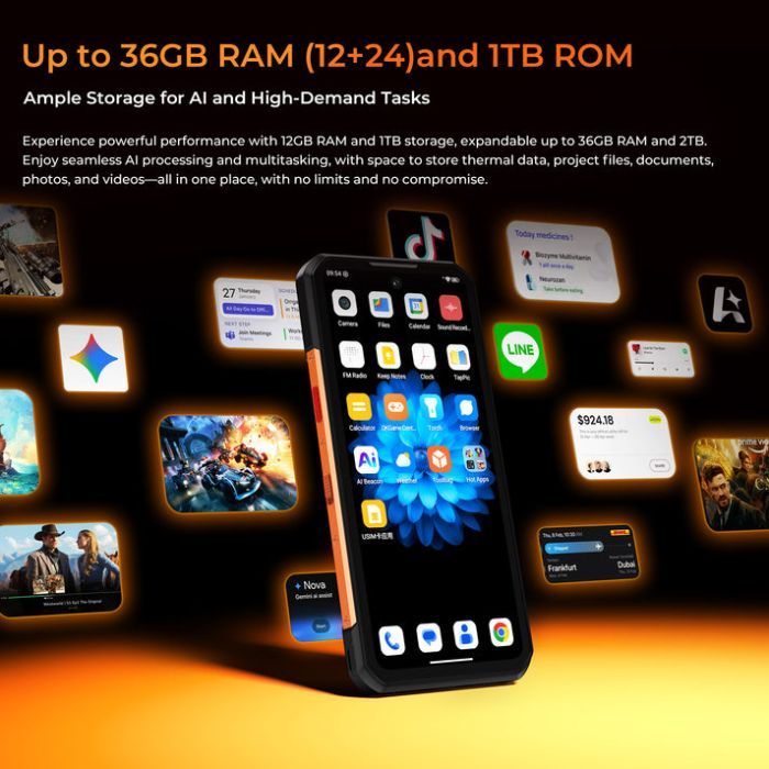Мобильный телефон OUKITEL WP500 12/1TB Orange (6941749876706) изображение 7