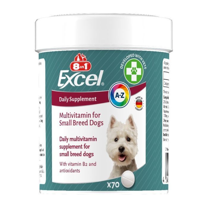 Витамины для собак 8in1 Excel Multi Vitamin Small Breed мультивитамин 70 шт (4048422183990)