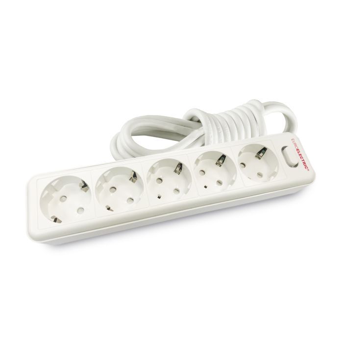 Сетевой фильтр питания EUROELECTRIC Х5 10А 3м White (EE-105-3M) изображение 2