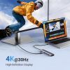 Концентратор Ugreen USB-C 7-in-1 2xUSB 3.0 + USB-C PD100W + HDMI 4K30Hz + SD/TF black (15214) изображение 5