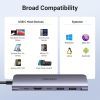 Концентратор Ugreen USB-C 7-in-1 2xUSB 3.0 + USB-C PD100W + HDMI 4K30Hz + SD/TF black (15214) изображение 7