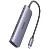 Концентратор Ugreen USB-C 7-in-1 2xUSB 3.0 + USB-C PD100W + HDMI 4K30Hz + SD/TF black (15214)