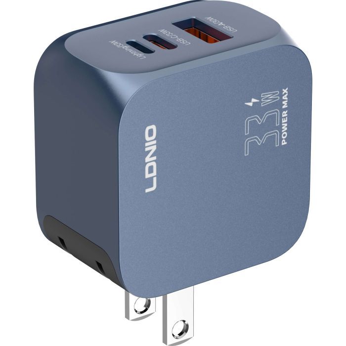 Зарядное устройство LDNIO 1xUSB-C PD33W + 1xLightning + 1xUSB GaN (Q5) изображение 4