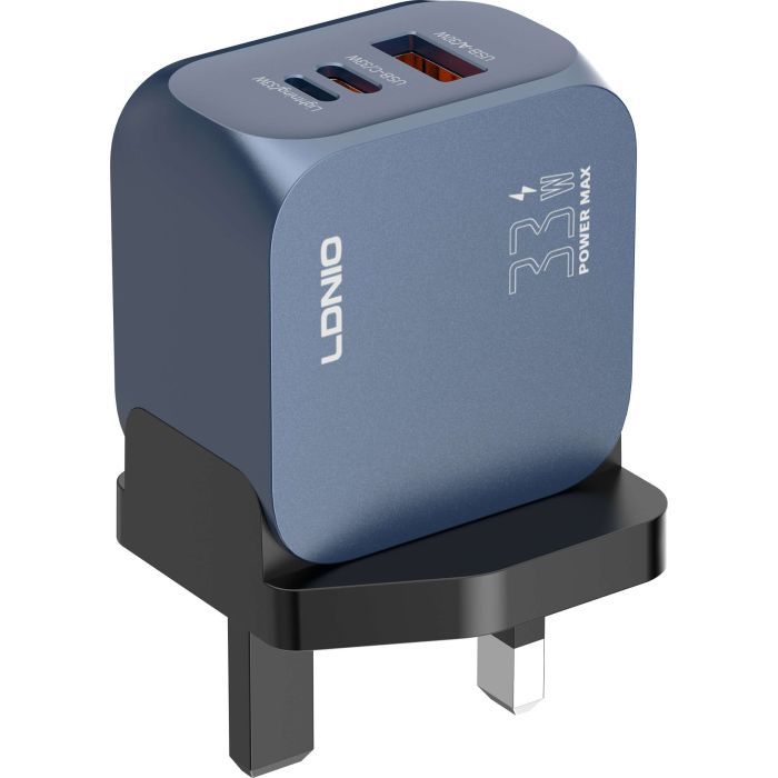 Зарядное устройство LDNIO 1xUSB-C PD33W + 1xLightning + 1xUSB GaN (Q5) изображение 6