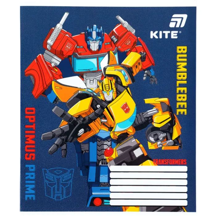 Зошит Kite Transformers, 12 аркушів, коса лінія (TF26-235) зображення 8