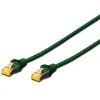 Патч-корд 3м, SFTP, cat.6A, AWG 26/7, Cu, LSZH, green Digitus (DK-1644-A-030/G)