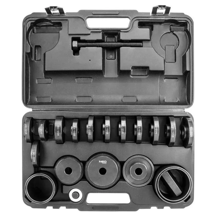 Автомобильный съемник Neo Tools для подшипников и втулок, 22шт, 50-88мм кейс, 8.96кг (11-690)