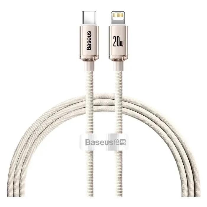 Дата кабель USB-C to Lightning 1.2m 20W pink Baseus (CAJY001304)