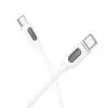 Дата кабель USB-C to USB-C 1.0m 60W silicone BX114 Structure white BOROFONE (6941991116919) изображение 2