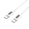 Дата кабель USB-C to USB-C 1.0m 60W silicone BX114 Structure white BOROFONE (6941991116919)